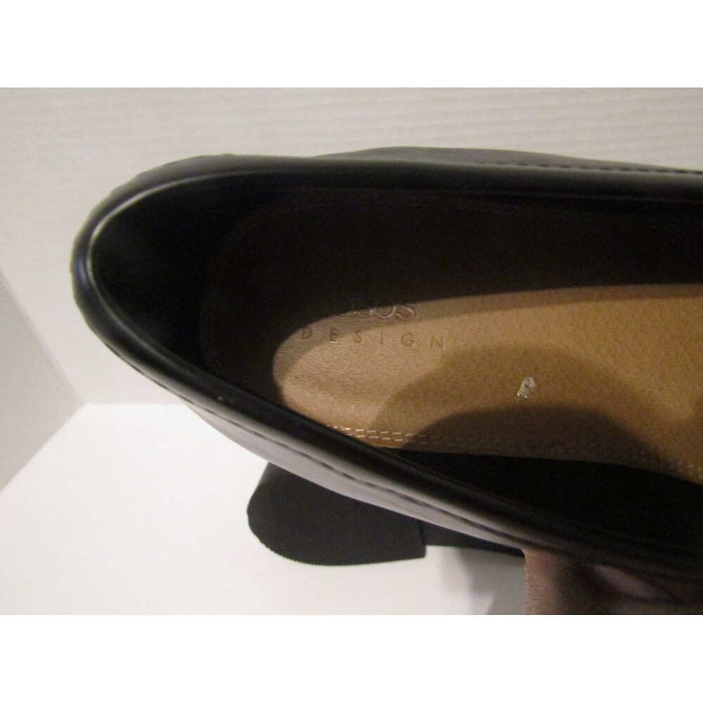 Asos Loafers Black Chunky Four Tassel Black Leather Shoes NWOB Womens Size 10 - Picture 8 of 9
